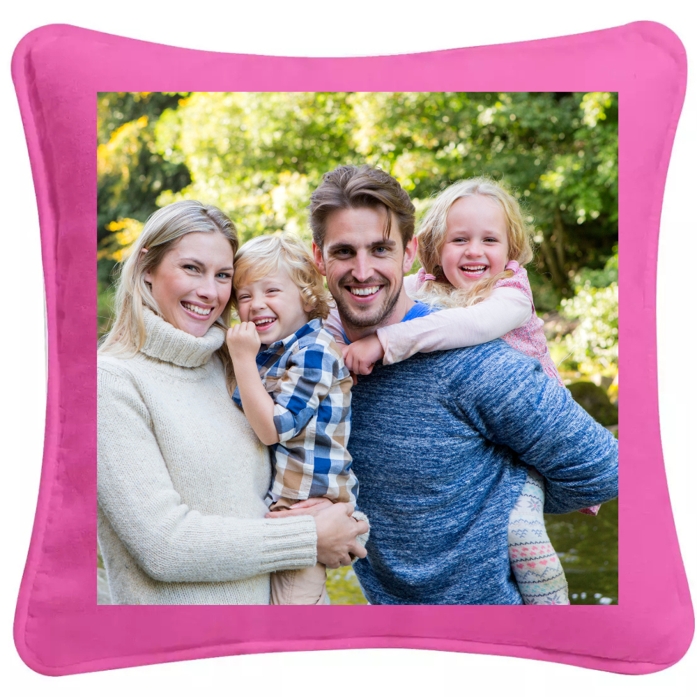 Personalised Pink Picture Photo Cushion - Perham Prints