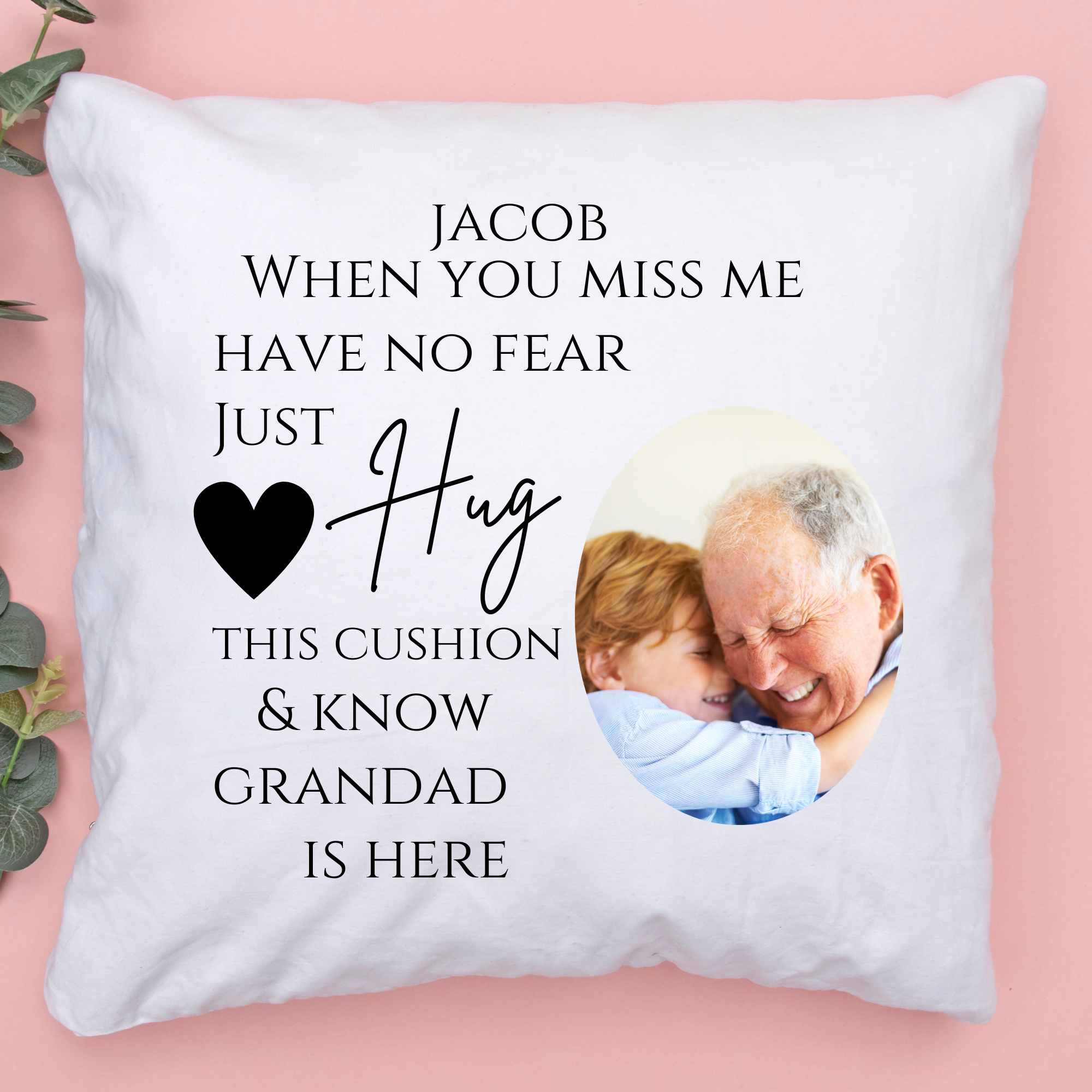When You Miss Me Memorial Photo Cushion - Perham Prints