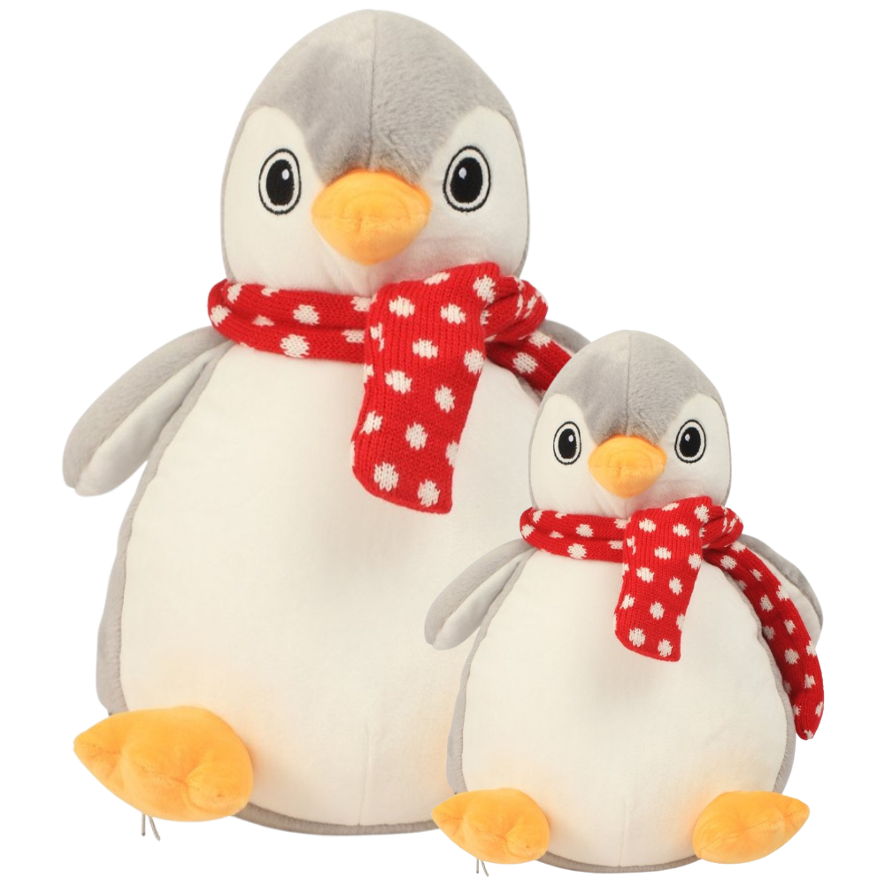 Personalised Penguin Animal Christmas Teddy Cuddle Toy
