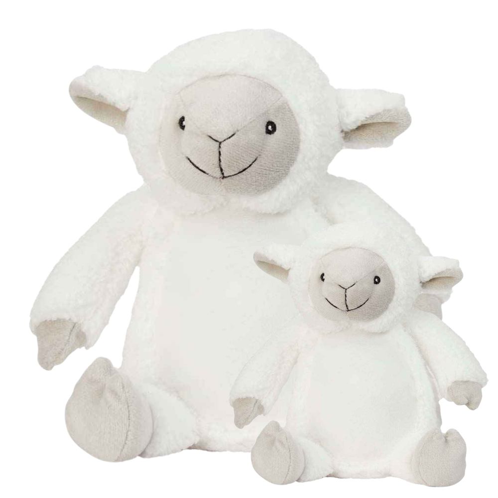 Personalised White Fluffy Sheep Lamb Animal Teddy Cuddle Toy