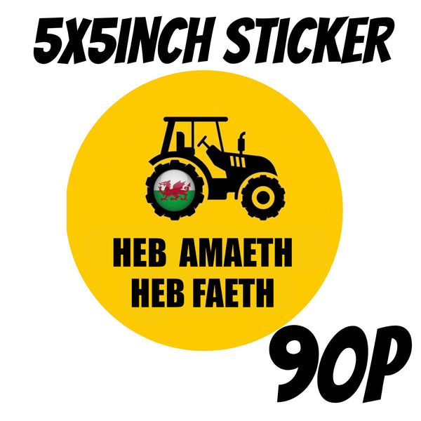 No Farmers No Food Vehicle Printed Vinyl Stickers - 2