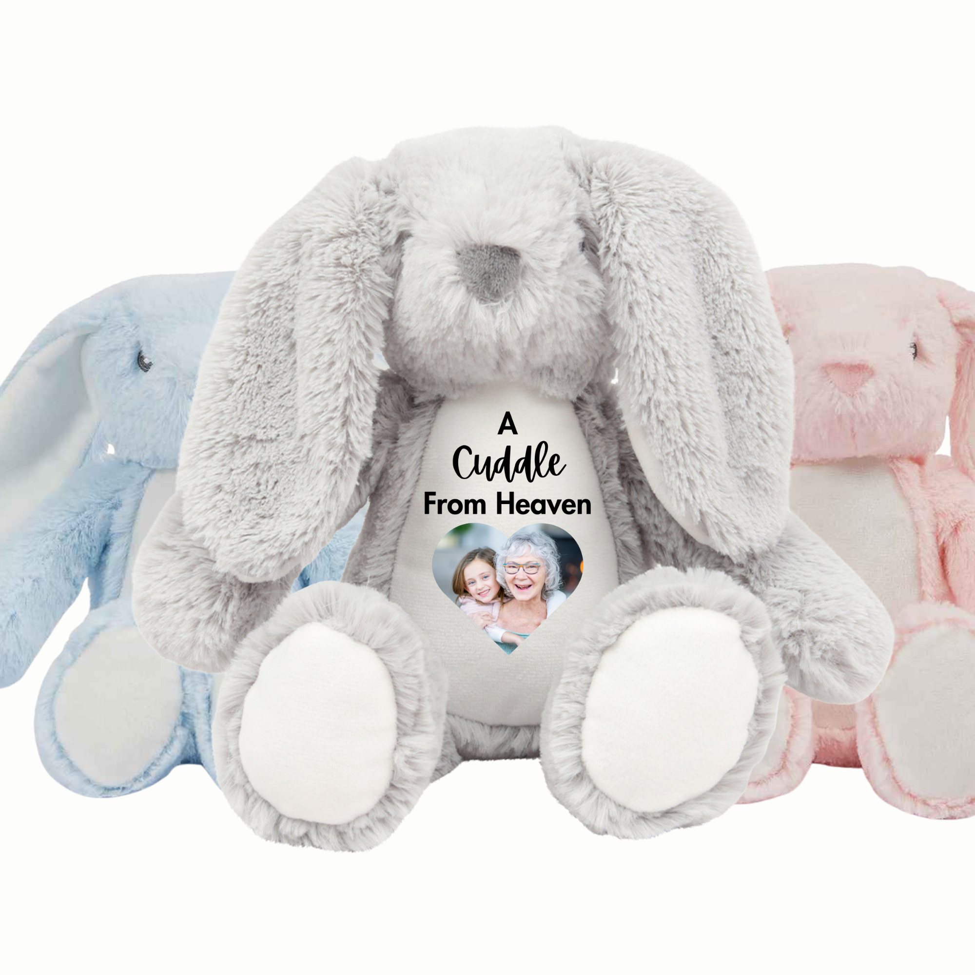 A Cuddle From Heaven Personalised Bunny Rabbit Animal Teddy Floppy Ears Cuddle Toy