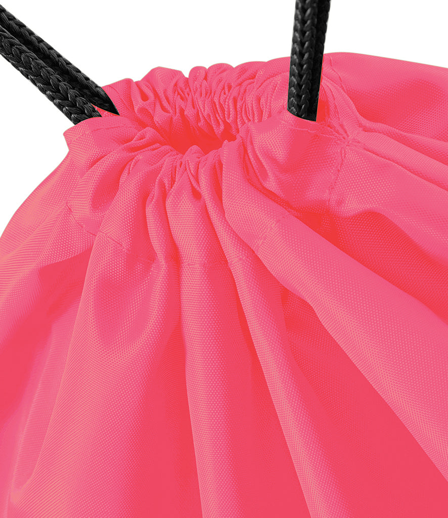 Personalised Premium Drawstring Bag Gymsac Fluorescent Pink – Custom DTF Printed Bag