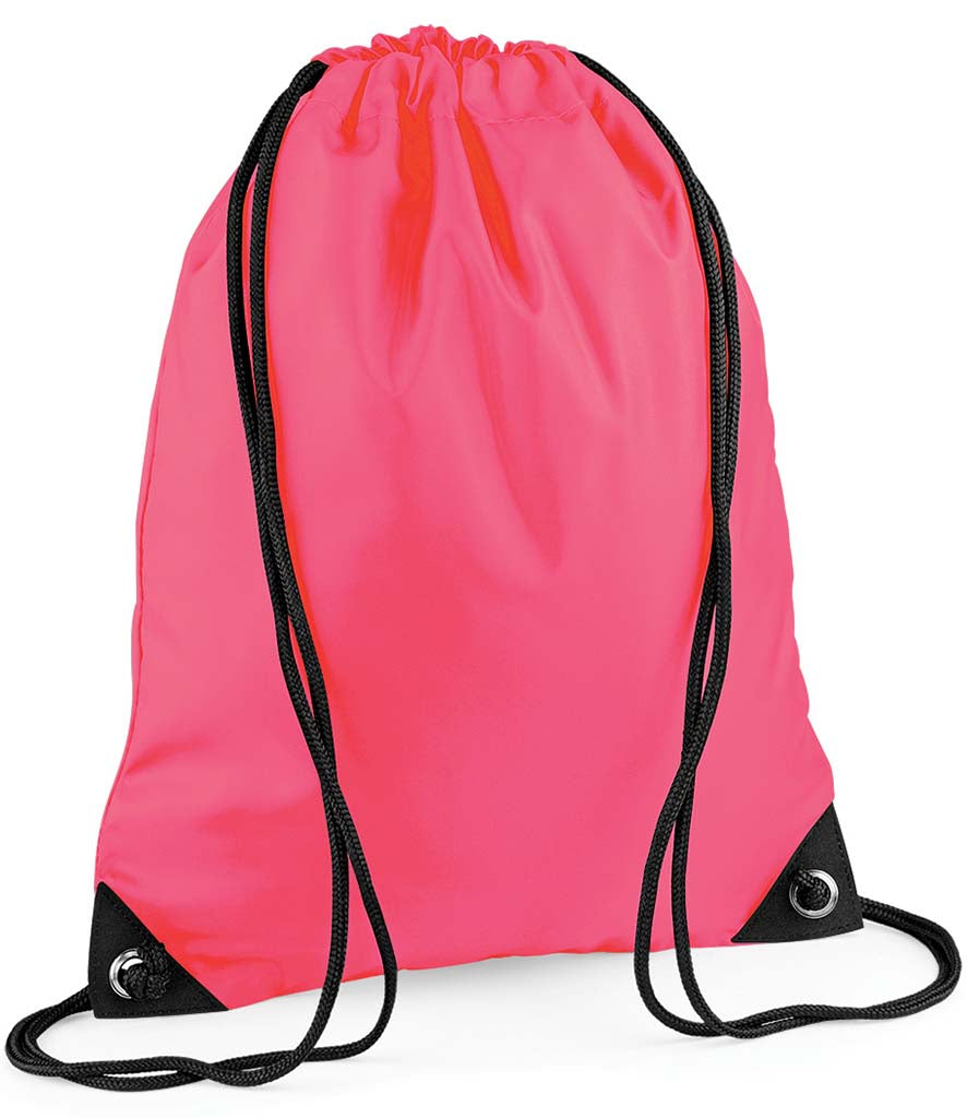 Personalised Premium Drawstring Bag Gymsac Fluorescent Pink – Custom DTF Printed Bag