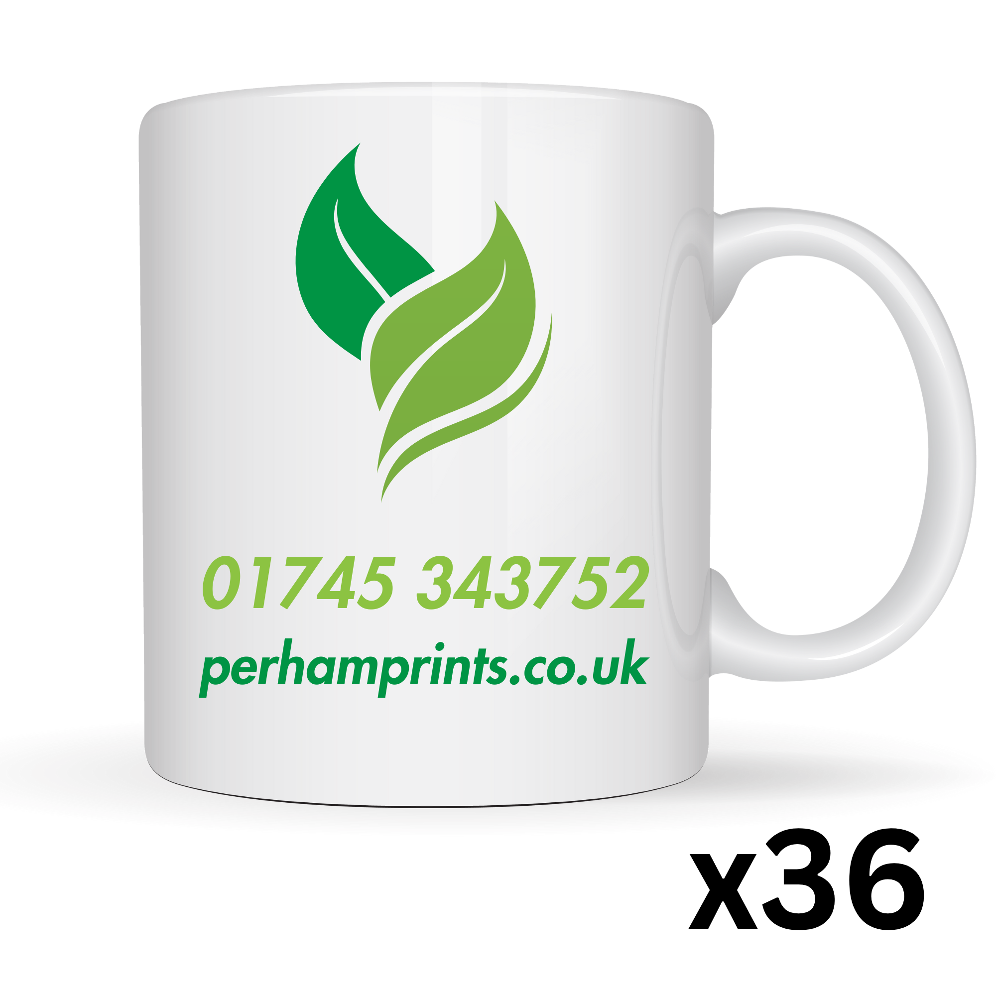 Bulk order of personalised mugs x36 - Perham Prints