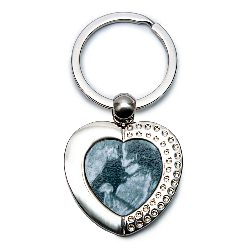 Personalised Picture Photo Keyring - Heart