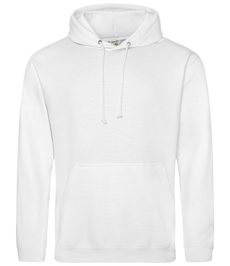 Fully Personalised Arctic White UNISEX Pullover AWDis Hoodie - Create Your Design - Perham Prints