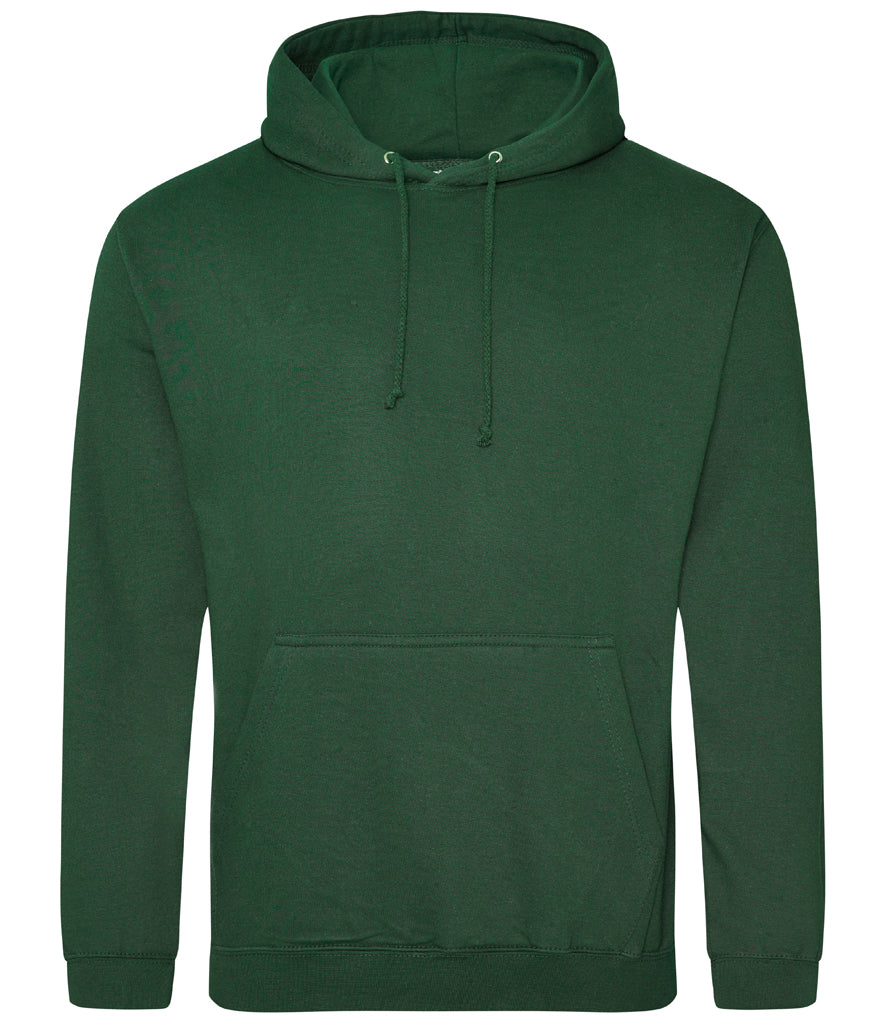 Fully Personalised Bottle Green (Dark Green) Pullover AWDis Hoodie UNISEX - Create Your Design - Perham Prints