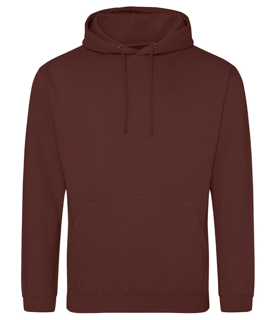 Fully Personalised Brown UNISEX Pullover AWDis Hoodie - Create Your Design - Perham Prints