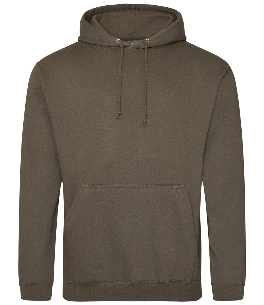 Fully Personalised Olive Green UNISEX Pullover AWDis Hoodie - Create Your Design - Perham Prints
