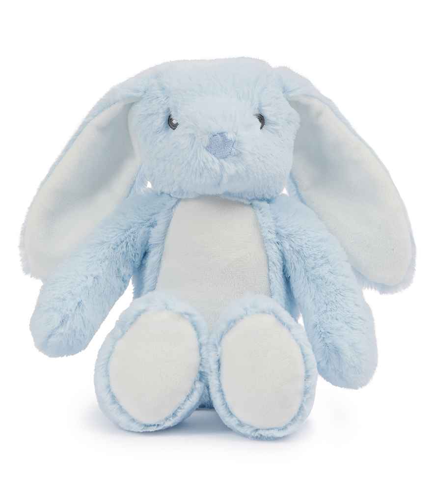 Personalised Blue Bunny Rabbit Animal Teddy Floppy Ears Cuddle Toy - Perham Prints