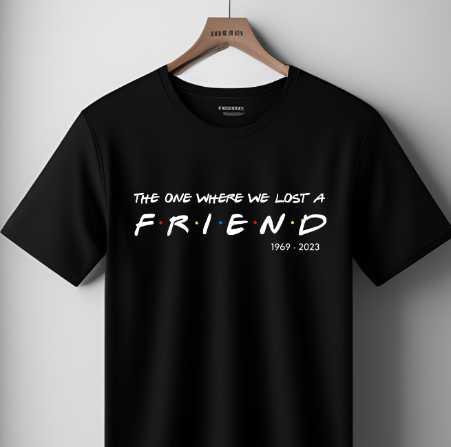 The One Where We Lost A Friend Black T-shirt - Perham Prints