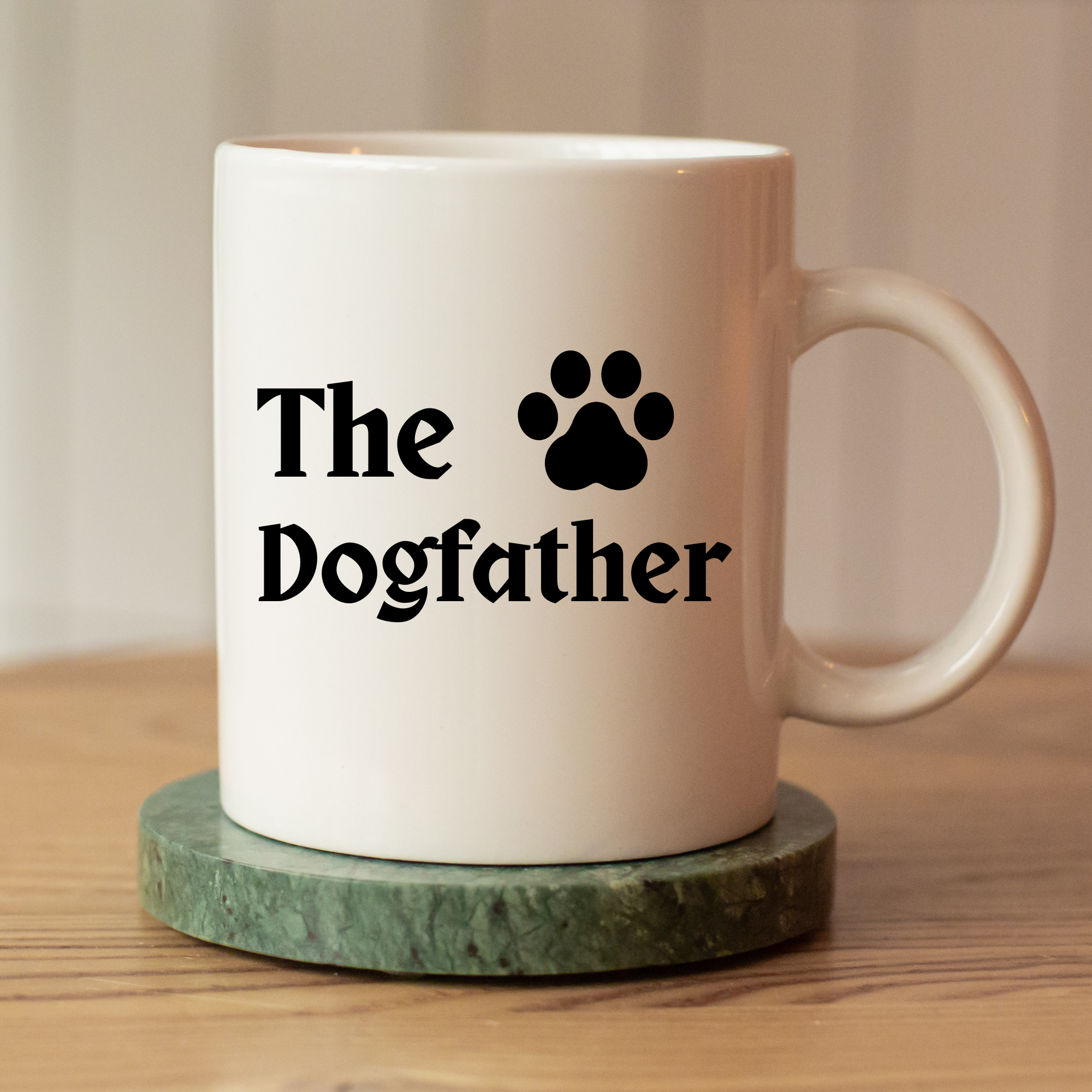 Funny Gift For Dog Dads, Pet Owners, The Dogfather Coffee Cup - Perham Prints