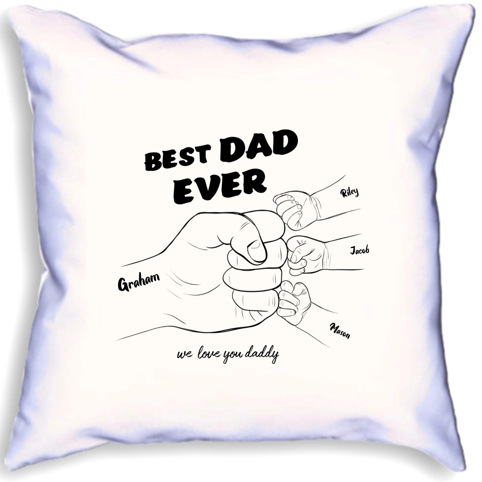 Best Dad Ever Fist Bump Cushion Choose Up To 5 Fists