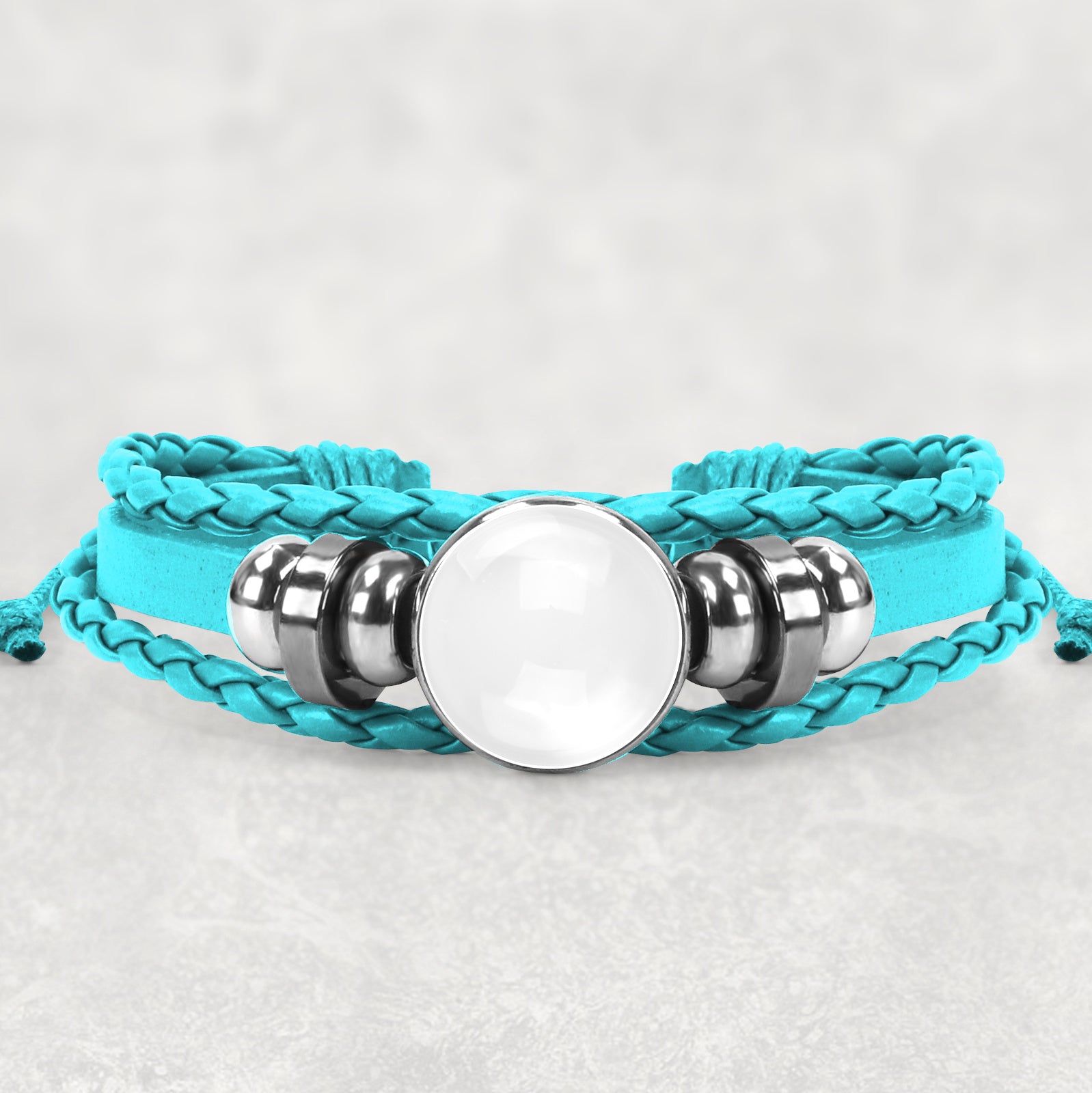 Personalised Blue Friendship Bracelet Photo Picture - Perham Prints