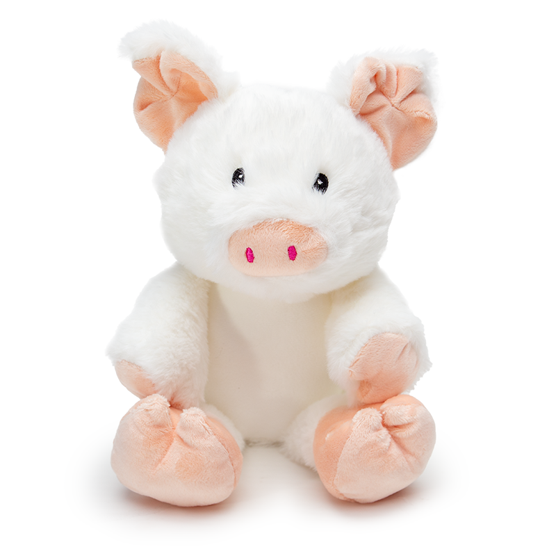 Personalised White Pig Animal Teddy Cuddle Toy - Perham Prints