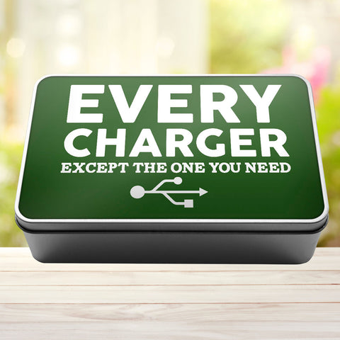 Buy green Charger Storage Rectangle Tin Every Charger But The One You Need