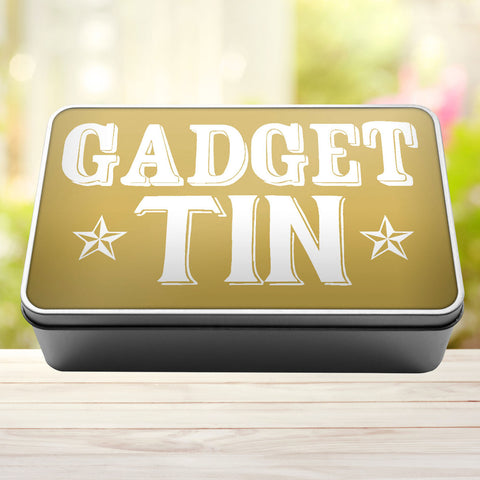 Buy gold Gadget Tin Storage Rectangle Tin