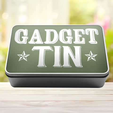 Buy sage-green Gadget Tin Storage Rectangle Tin