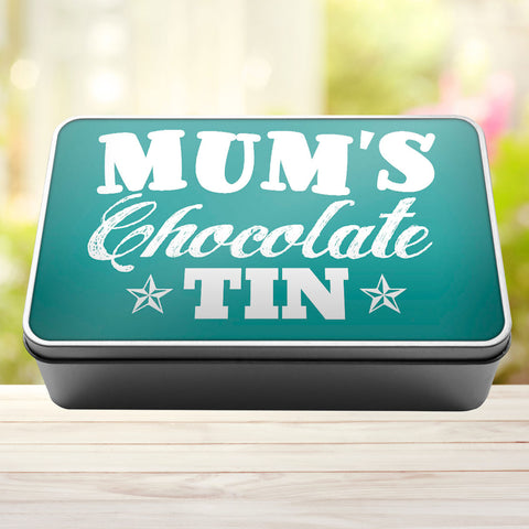 Buy turquoise Mums Chocolate Storage Rectangle Tin