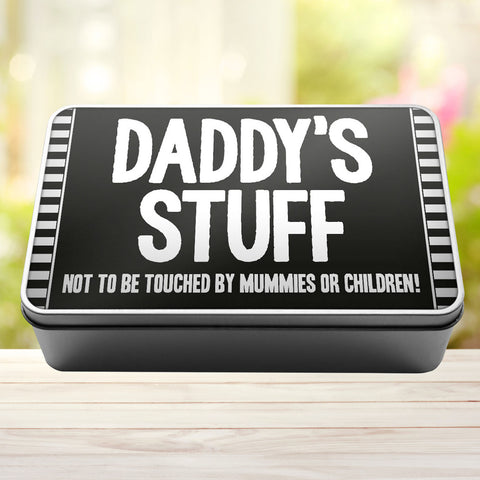 Buy black Daddys Stuff Not To Be Touched By Mummies Or Children Storage Rectangle Tin
