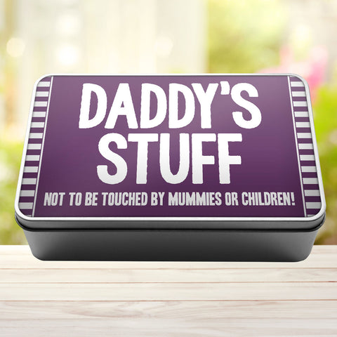 Buy purple Daddys Stuff Not To Be Touched By Mummies Or Children Storage Rectangle Tin