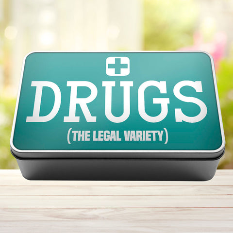 Buy turquoise Drugs The Legal Variety Storage Rectangle Tin