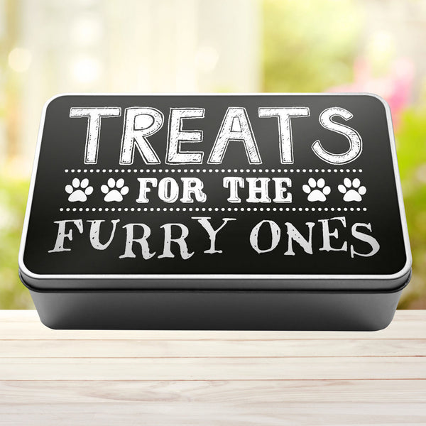 Treats For The Furry Ones Dog Biscuit Dog Treats Storage Rectangle Tin - 2