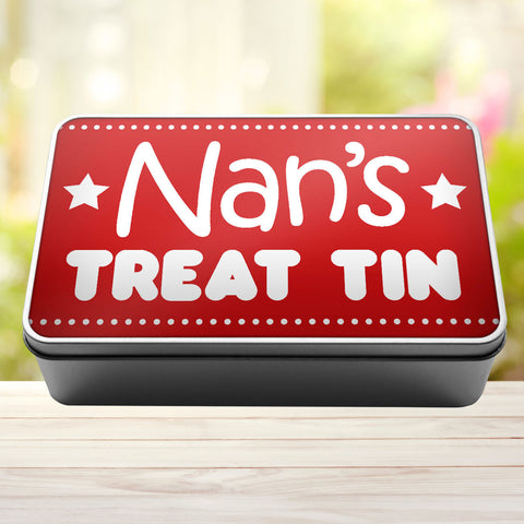 Buy red Nan&#39;s Treat TIn Storage Rectangle Tin