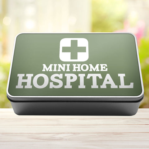 Buy sage-green Mini Home Hospital Storage Rectangle Tin