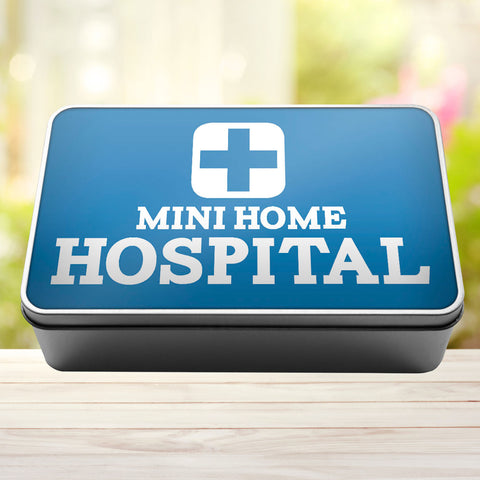 Buy sky-blue Mini Home Hospital Storage Rectangle Tin