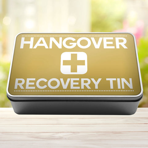 Buy gold Hangover Recovery Tin Storage Rectangle Tin