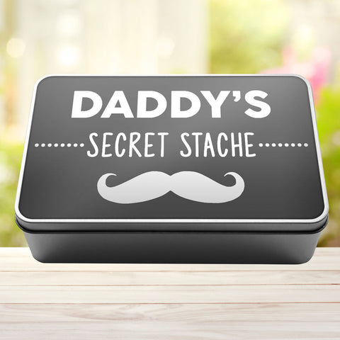 Buy grey Daddy&#39;s Secret Stache Stash Tin Storage Rectangle Tin