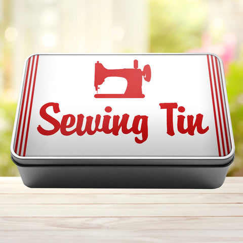 Buy red Sewing Tin Storage Rectangle Tin