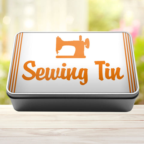 Buy orange Sewing Tin Storage Rectangle Tin
