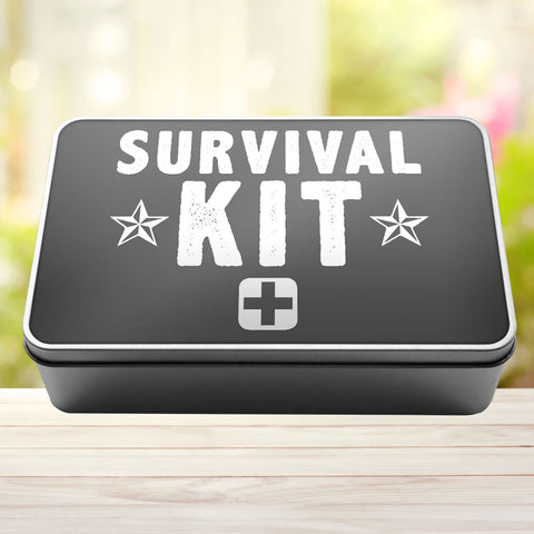 Buy grey Survival Kit Storage Rectangle Tin