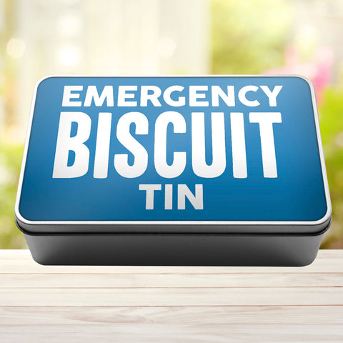 Buy sky-blue Emergency Biscuit Tin Storage Rectangle Tin