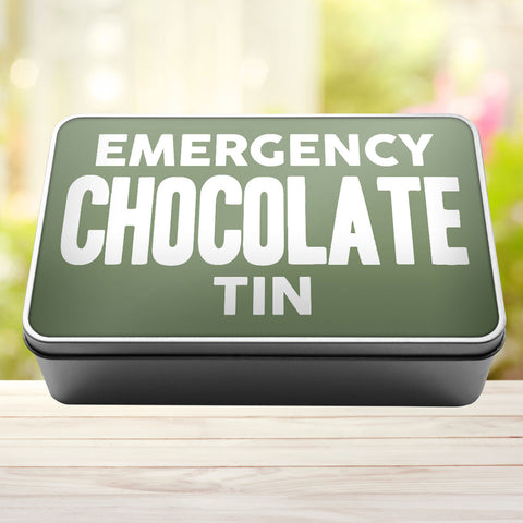 Buy sage-green Emergency Chocolate Tin Storage Rectangle Tin
