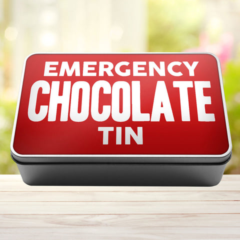 Buy red Emergency Chocolate Tin Storage Rectangle Tin