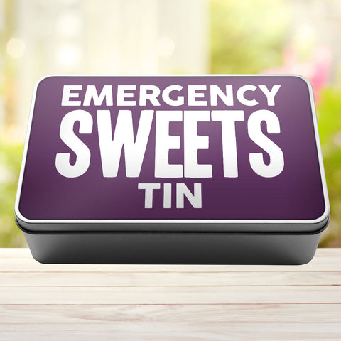 Buy purple Emergency Sweets Tin Storage Rectangle Tin