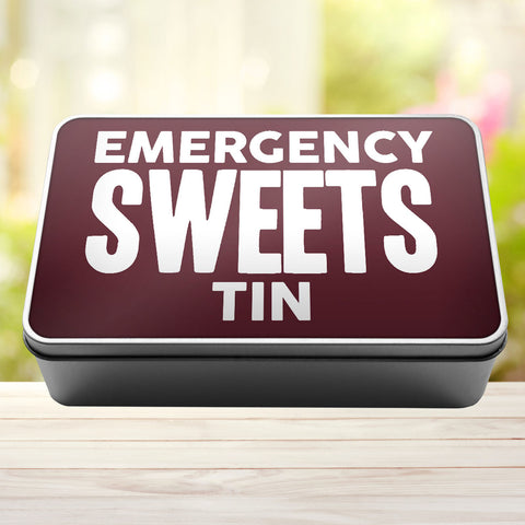 Buy burgundy Emergency Sweets Tin Storage Rectangle Tin