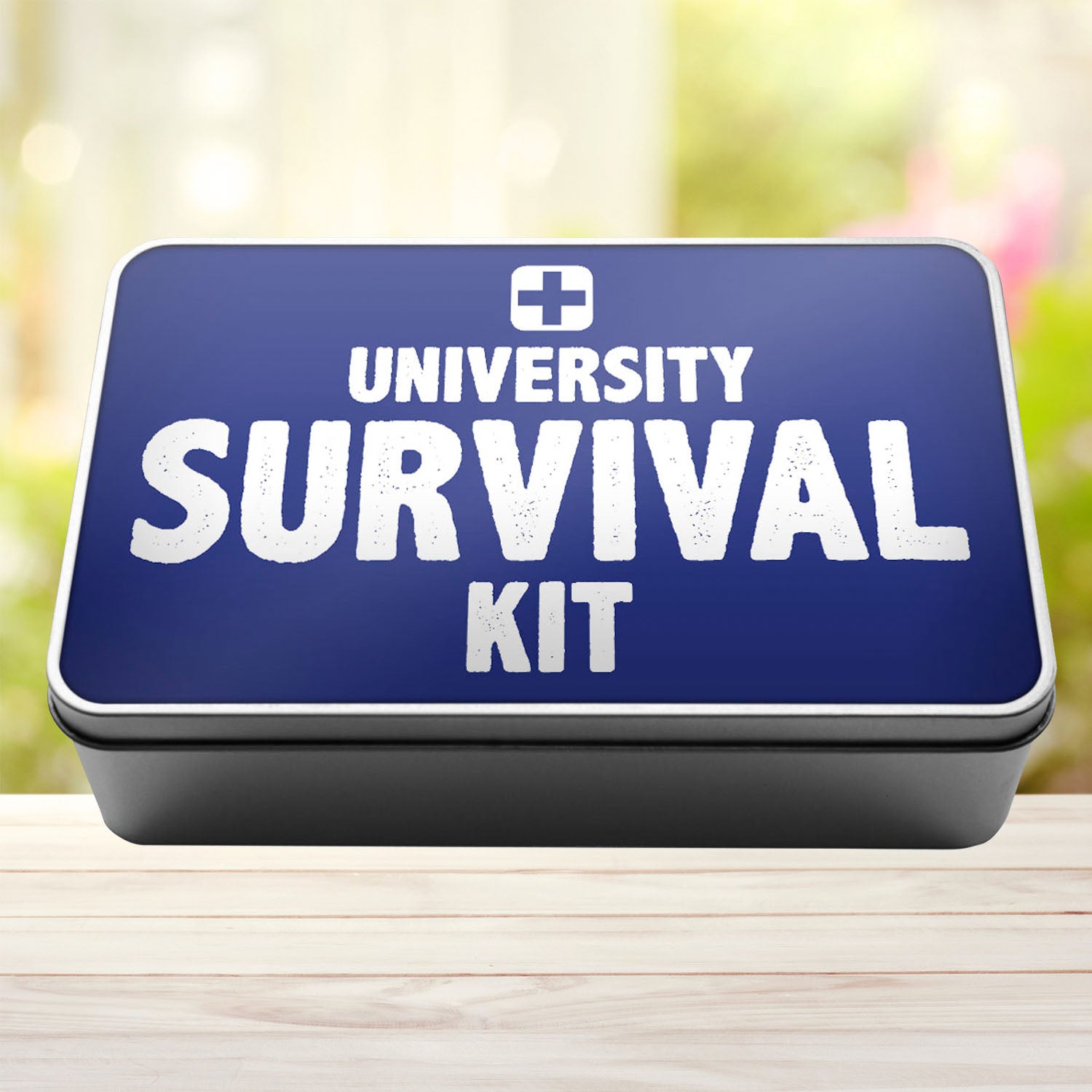 University Survival Kit Tin Storage Rectangle Tin - Perham Prints
