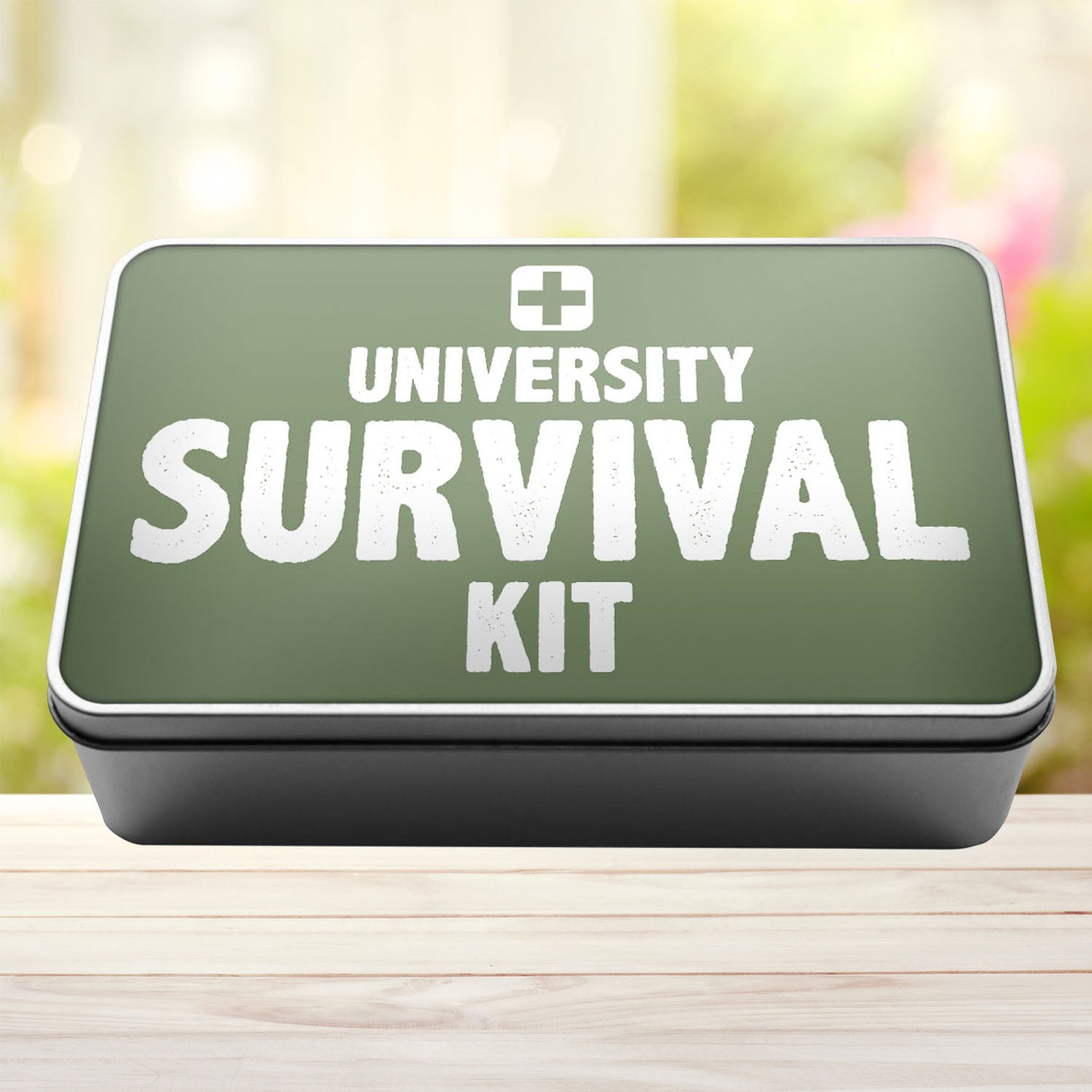 University Survival Kit Tin Storage Rectangle Tin - Perham Prints