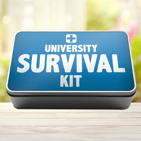 Buy sky-blue University Survival Kit Tin Storage Rectangle Tin