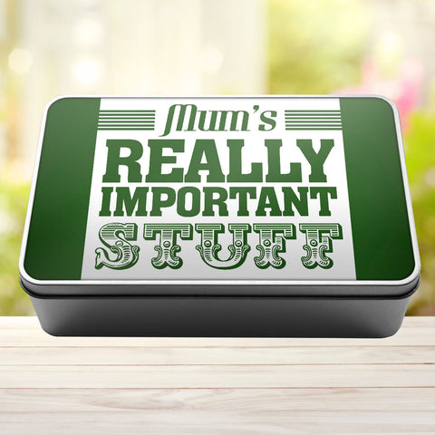 Buy green Mum&#39;s Really Important Stuff Tin Storage Rectangle Tin