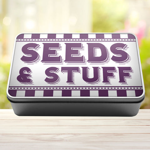 Buy purple Seeds And Stuff Tin Storage Rectangle Tin