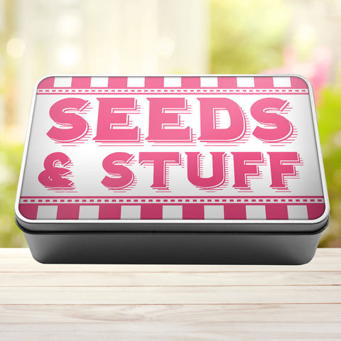 Buy pink Seeds And Stuff Tin Storage Rectangle Tin