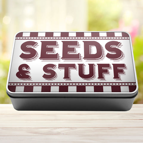 Buy burgundy Seeds And Stuff Tin Storage Rectangle Tin
