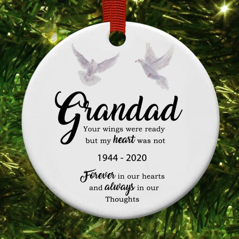 Personalised Your Wings Were Ready But My Heart Was Not Is Near Christmas Decoration