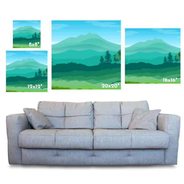 Standard Single Picture Photo Of Your Choice On Canvas - Square - 4